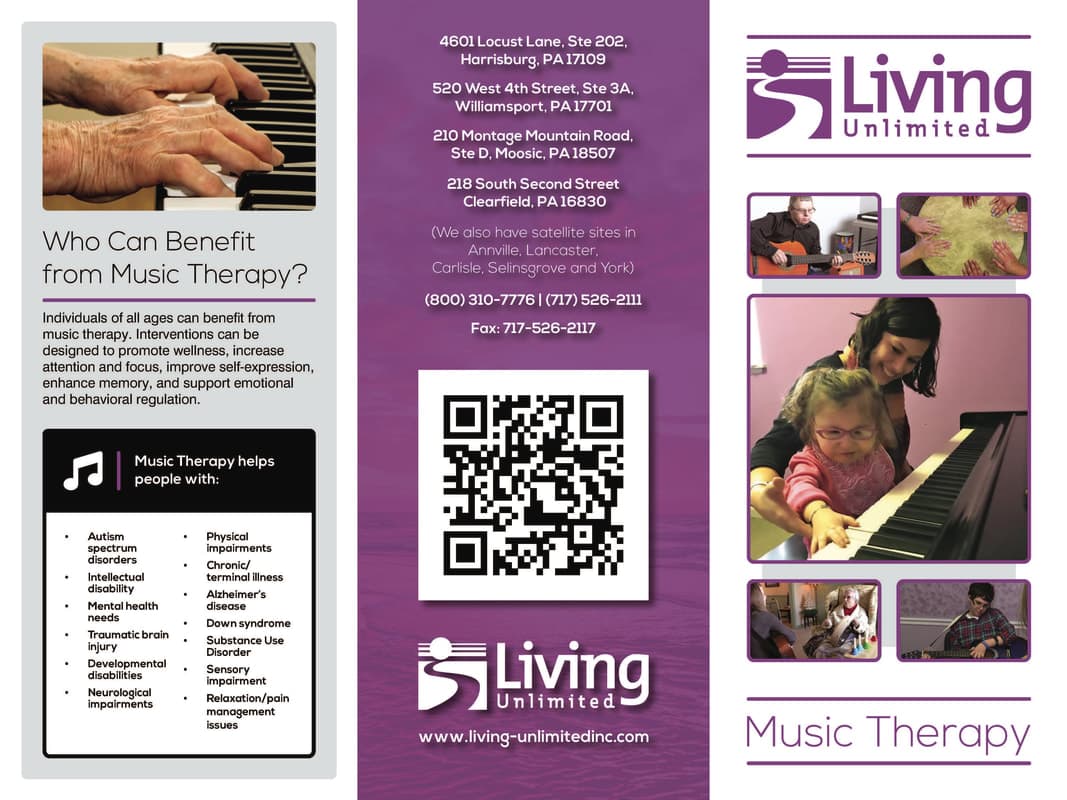 Living Unlimited music therapy brochure